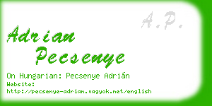 adrian pecsenye business card