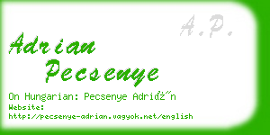 adrian pecsenye business card